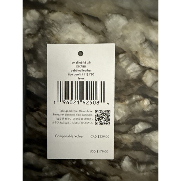 New Kate Spade Lena Small Bifold Wallet Tide Pool - Picture 2 of 7